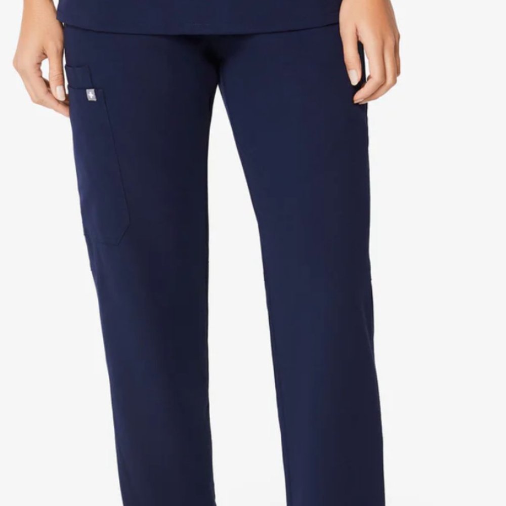 Figs Navy Kade Cargo Pants Scrubs, Size Medium